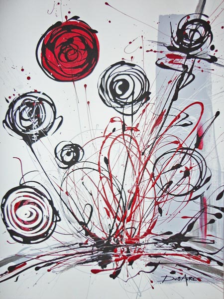 Contemporary acrylic painting on canvas