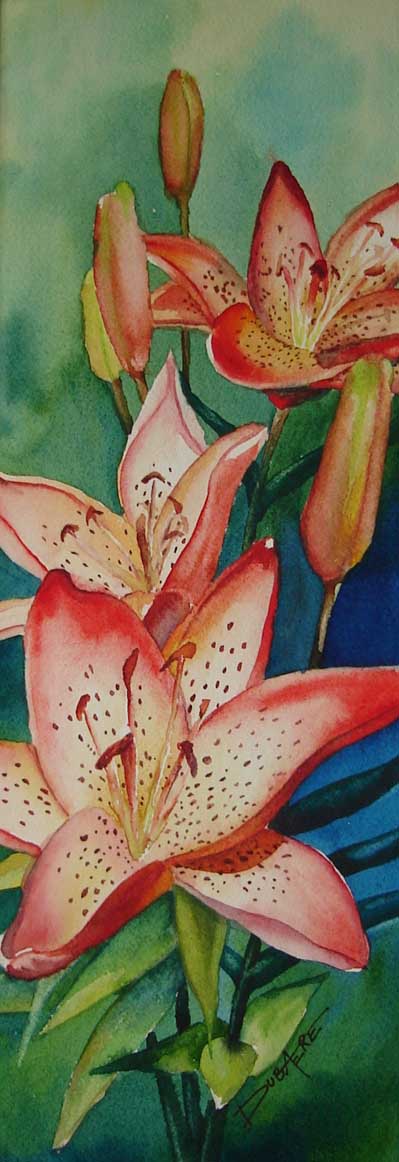 peinture aquarelle fleurs
