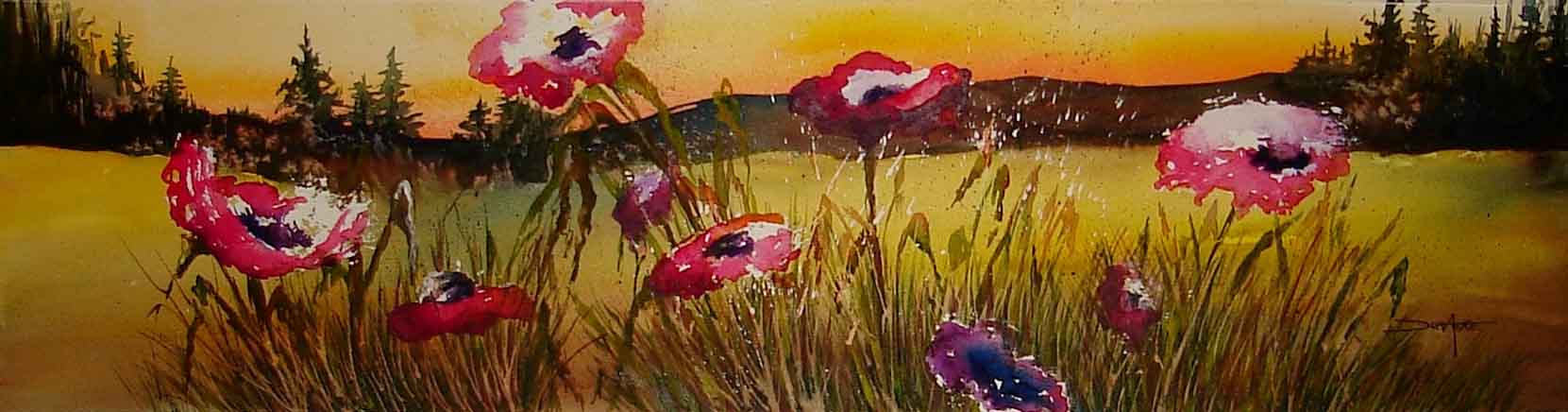 peinture aquarelle fleurs